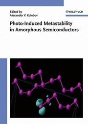 Cover of: Photo-induced metastability in amorphous semiconductors