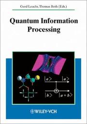 Cover of: Quantum information processing by Thomas Beth