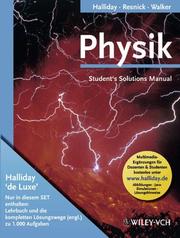 Cover of: Physik: Inkl. Solutions Manual