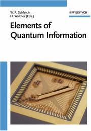 Cover of: Elements of Quantum Information