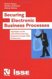 Cover of: Securing Electronic Business Processes