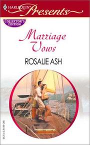 Cover of: Marriage vows by Rosalie Ash