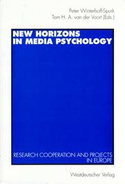Cover of: New horizons in media psychology: research cooperation and projects in Europe