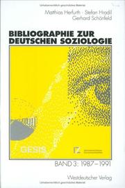 Cover of: Bibliographie zur deutschen Soziologie