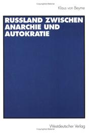 Cover of: Russland Zwischen Anarchie Und Autokratie