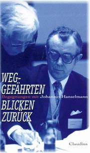 Cover of: Weggefährten blicken zurück by Elfried Krick (Hrsg.).