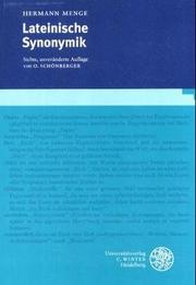 Cover of: Lateinische Synonymik