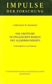 Cover of: Das Groteske und die englische Literatur by Christian Werner Thomsen