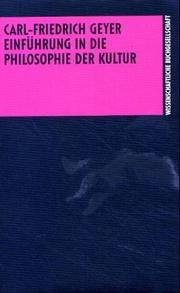 Cover of: Einführung in die Philosophie der Kultur