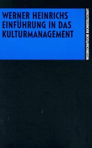 Cover of: Einführung in das Kulturmanagement