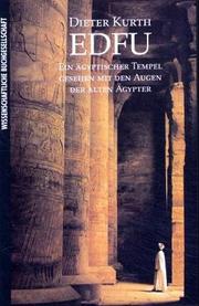 Cover of: Edfu: ein ägyptischer Tempel, gesehen mit den Augen der alten Ägypter