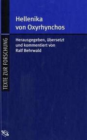 Cover of: Hellenika von Oxyrhynchos