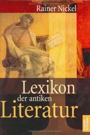 Cover of: Lexikon der antiken Literatur