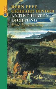 Cover of: Antike Hirtendichtung by Bernd Effe