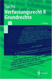 Cover of: Verfassungsrecht II - Grundrechte (Springer-Lehrbuch)
