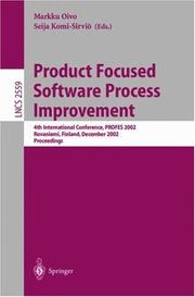 Cover of: Product Focused Software Process Improvement by 