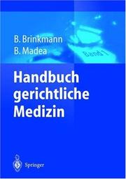 Cover of: Handbuch gerichtliche Medizin: Band 1