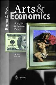 Cover of: Arts & economics: analysis & cultural policy