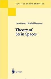Cover of: Theory of Stein spaces by Hans Grauert