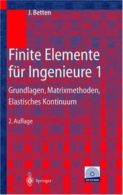 Cover of: Finite Elemente für Ingenieure