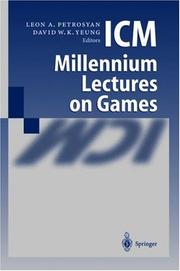 Cover of: ICM Millennium Lectures on Games