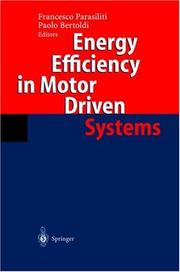 Cover of: Energy efficiency in motor driven systems