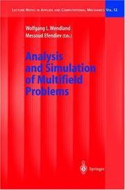 Cover of: Analysis and Simulation of Multifield Problems (Lecture Notes in Applied and Computational Mechanics)