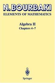 Cover of: Elements of Mathematics : Algebra II by Nicolas Bourbaki