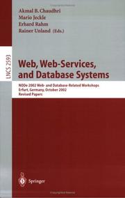 Web, Web-services, and database systems by NODe 2002 (2002 Erfurt, Germany)