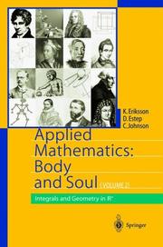 Cover of: Applied Mathematics Body and Soul, Volume 2: Integrals and Geometry in Rn