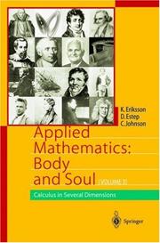 Cover of: Applied Mathematics Body and Soul, Volume 3 | K. Eriksson