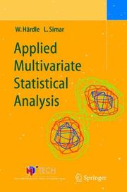 Cover of: Applied Multivariate Statistical Analysis by Wolfgang Härdle, Wolfgang Härdle, Leopold Simar