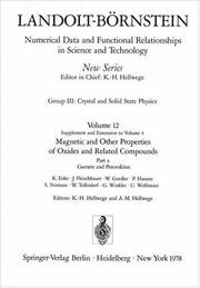 Landolt-Börnstein numerical data and functional relationships in science and technology by K. H. Hellwege, A. M. Hellwege, K. Enke, J. Fleischhauer, W. Gunsser, P. Hansen, S. Nomura, W. Tolksdorf, G. Winkler, U. Wolfmeier