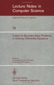 Cover of: Codes for Boundary-Value Problems in Ordinary Differential Equations | 