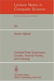 Cover of: Context-free grammars by Anton Nijholt