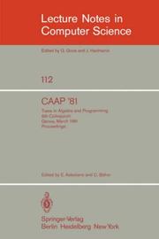 Cover of: CAAP '81 by 