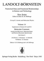 Cover of: Radicals, Diatomic Molecules and Substance Index