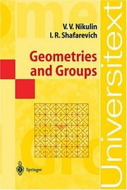 Cover of: Geometries and Groups (Universitext)