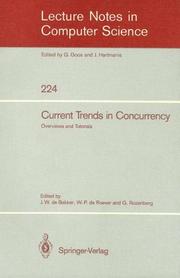 Cover of: Current Trends in Concurrency: Overviews and Tutorials (Lecture Notes in Computer Science)