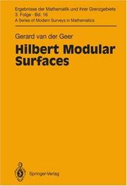 Cover of: Hilbert Modular Surfaces (Ergebnisse der Mathematik und ihrer Grenzgebiete. 3. Folge / A Series of Modern Surveys in Mathematics)