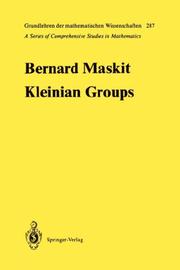 Cover of: Kleinian Groups (Grundlehren der mathematischen Wissenschaften) by Bernard Maskit