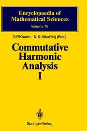 Cover of: Commutative Harmonic Analysis I by Viktor Petrovich Khavin