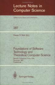 Cover of: Foundations of Software Technology and Theoretical Computer Science