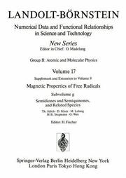 Cover of: Semidiones and Semiquinones, and Related Species / Semidione und Semichinone, sowie verwandte Verbindungen (Numerical Data & Functional Relationships in Science & Technology)