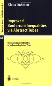 Improved Bonferroni inequalities via abstract tubes by Klaus Dohmen