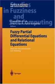 Cover of: Fuzzy Partial Differential Equations and Relational Equations by 