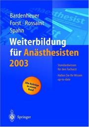 Cover of: Weiterbildung für Anästhesisten 2003