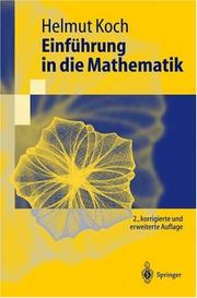 Cover of: Einführung in die Mathematik by Helmut Koch