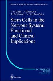 Cover of: Stem cells in the nervous system by F.H. Gage ... [et al.] (eds.).