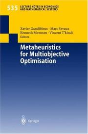 Cover of: Metaheuristics for Multiobjective Optimisation (Lecture Notes in Economics and Mathematical Systems)